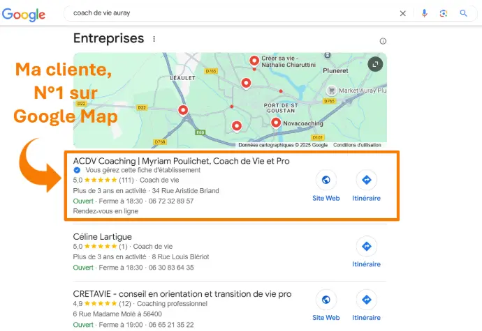 fiche google coach
