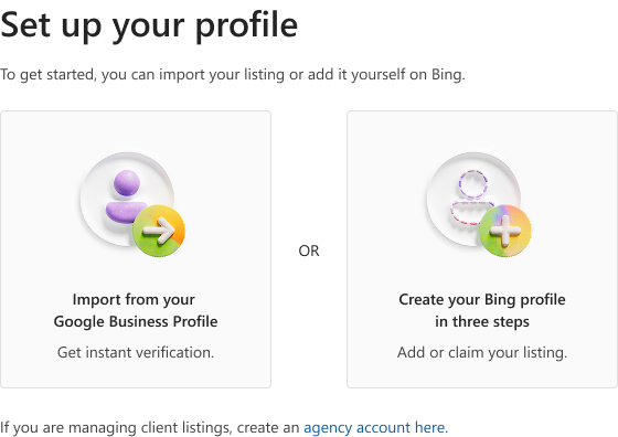 import depuis la fiche google vers la fiche bing